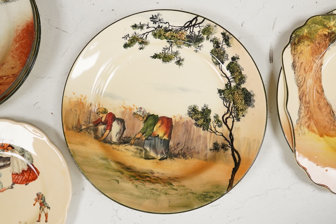 A collection of Royal Douton Series ware dinner and other plates